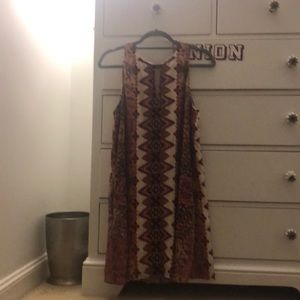 LAVENDER BROWN silk patterned mini dress